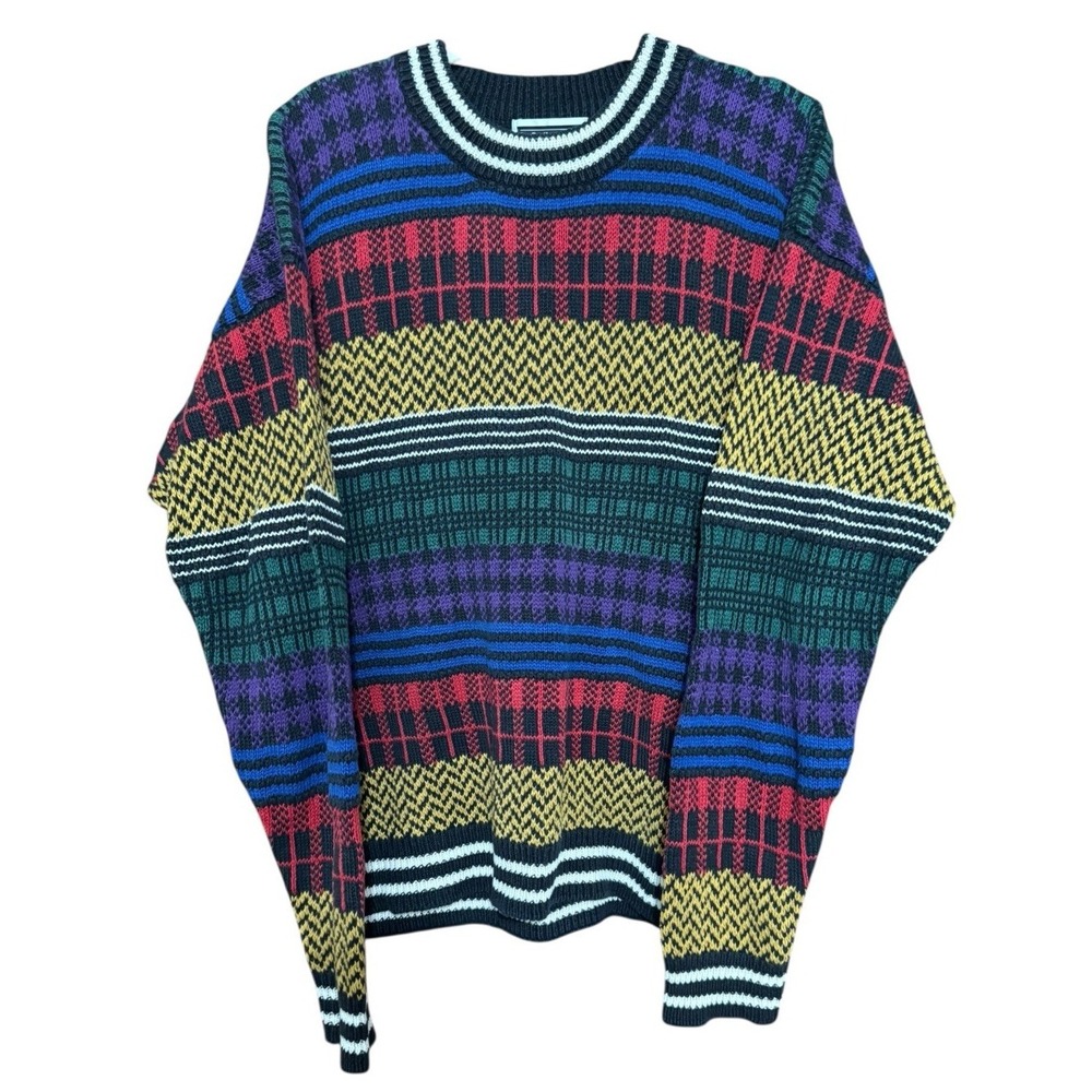 Vintage Studio‎ Knit Striped Sweater Men's Size Large